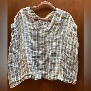 CP Shades Sample plaid top